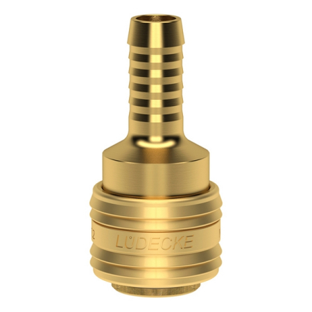 Муфта БРС "мама" - "елочка" под шланг 10 мм LUDECKE ES 10 T