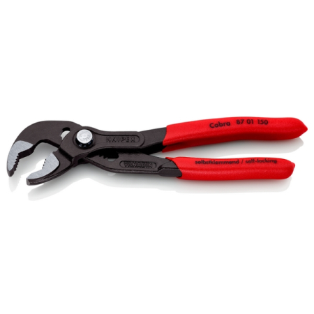 Клещи переставные, зев 36 мм, длина 150 мм, фосфатированные, обливные ручки, KNIPEX Cobra KN-8701150