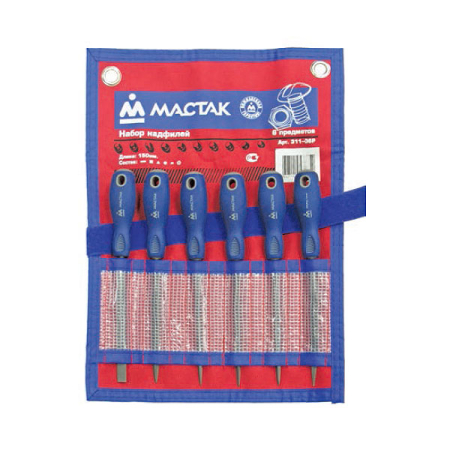 Набор надфилей 6 предметов Мастак 311-06P