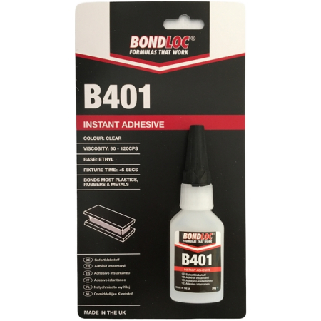 Клей моментальный цианоакрилатный общего назначения, 20 г, блистер, BONDLOC B401