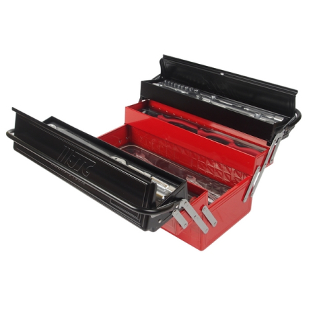 Набор инструментов в переносном ящике, 6 лотков, 76 предметов, JTC-B076