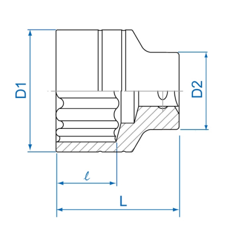 Головка торцевая 3/4 дюйма, двенадцатигранная, 1-15/16 дюйма, King Tony 633062S Головка торцевая 3/4 дюйма, двенадцатигранная, 1-15/16 дюйма, King Tony 633062S
