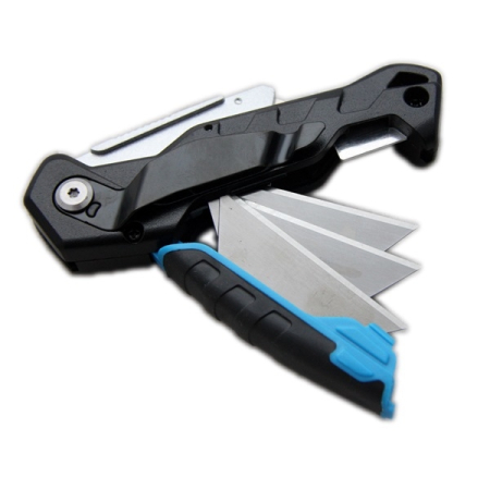 Нож складной с трапециевидным лезвием 19x60 мм HOEGERT HT4C639