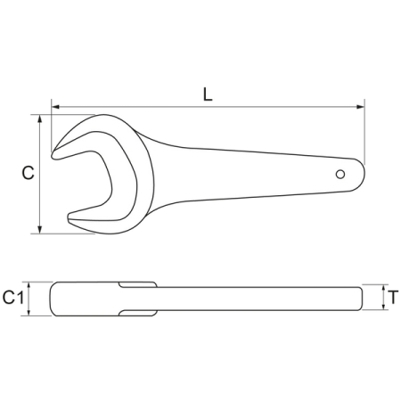 Ключ гаечный рожковый ударный 27 мм Jonnesway W67127