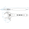 KING TONY 3614-08R Ключ разводной 212x38 мм, с изменяемой губкой