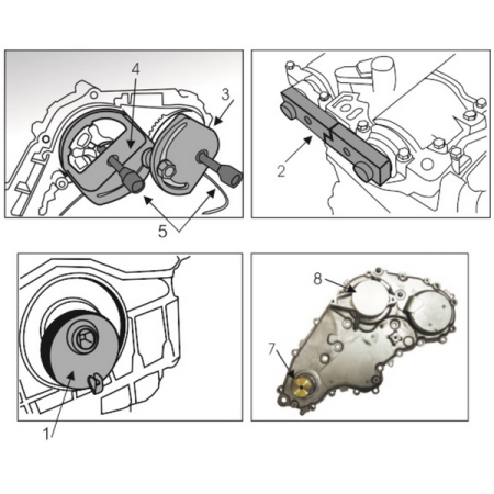 Набор фиксаторов распредвала и коленвала Volvo T6 JTC-4002