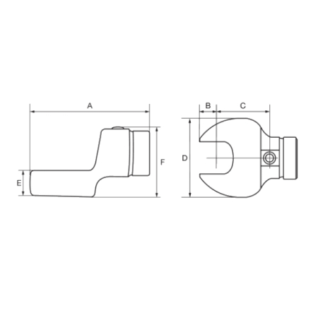 BAHCO 227-46 Насадка рожковая, раструбное соединение 22 мм, 46 мм