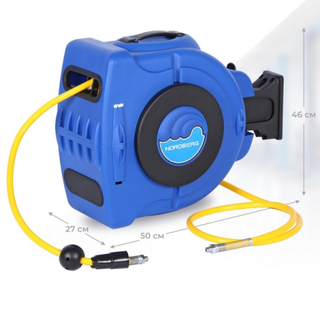 NORDBERG HR1025HPVC Шланг воздушный на катушке, ПВХ, 10x16 мм, 25+2 м