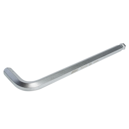 Ключ шестигранный Г-образный 10 мм, шаровый, длинный, L=170 мм, JTC-72010