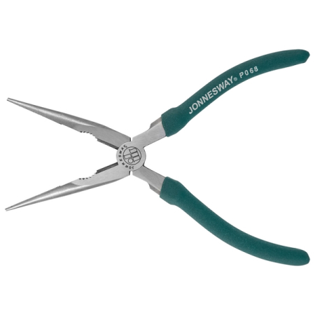 Длинногубцы прямые с ПВХ рукоятками, 210 мм Jonnesway P068