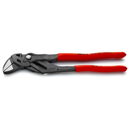 Клещи переставные, зев 52 мм, длина 250 мм, фосфатированные, обливные ручки, KNIPEX KN-8601250SB