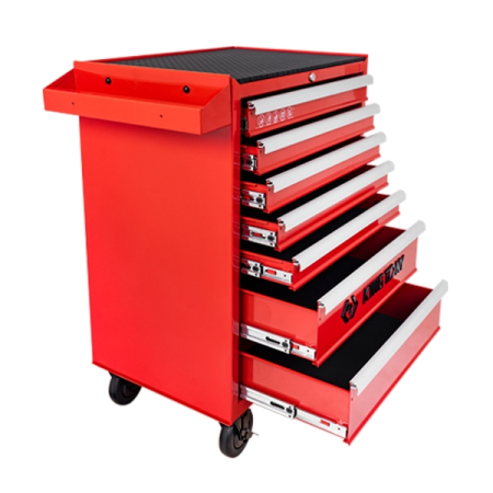 KING TONY 934-117MRVE Набор инструментов "HIGH VOLTAGE" в красной тележке, 117 предметов