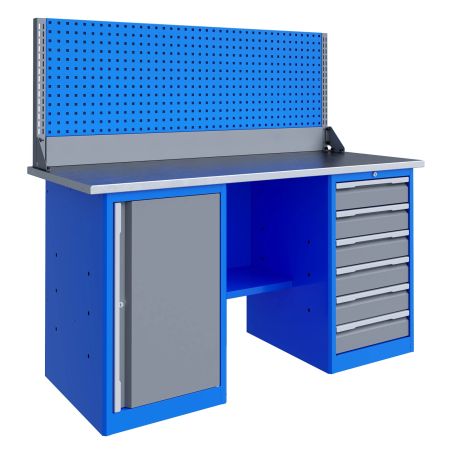 Верстак слесарный двухтумбовый, экран, Верстакофф TNC 161.67.1-1