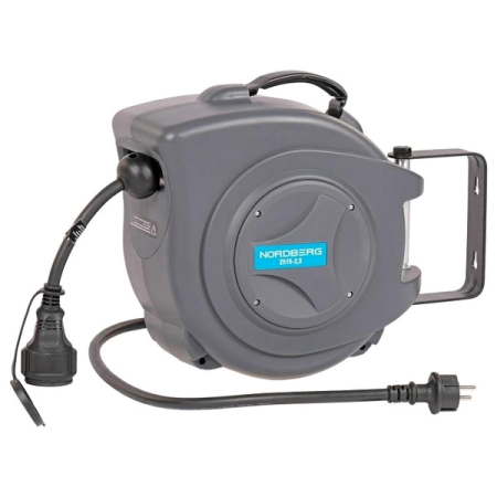 NORDBERG 2515-2,5 Удлинитель электрический на инерционной катушке, 15+1 м, 3x2,5 мм2