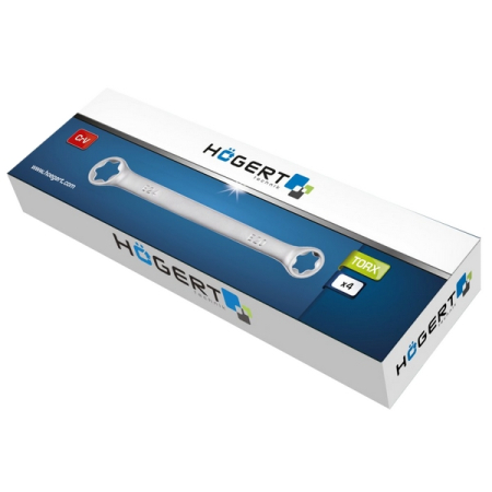 Набор накидных ключей TORX-E, E6-E24, 4 шт, чехол, HOEGERT HT1W590