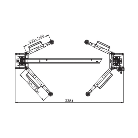 Подъемник автомобильный двухстоечный электрогидравлический, 4 тонны, WERTHER-OMA 204I/A