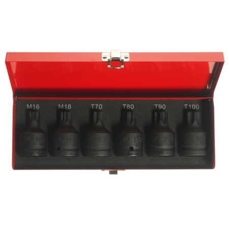 Набор бит-головок ударных 3/4" TORX, SPLINE, 6 предметов, JTC-J606T