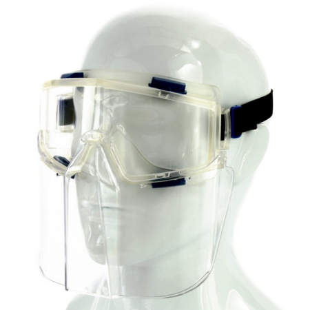 Очки защитные Панорама с непрямой вентиляцией, в комплекте со щитком Сибртех 89167 Очки защитные Панорама с непрямой вентиляцией, в комплекте со щитком Сибртех 89167