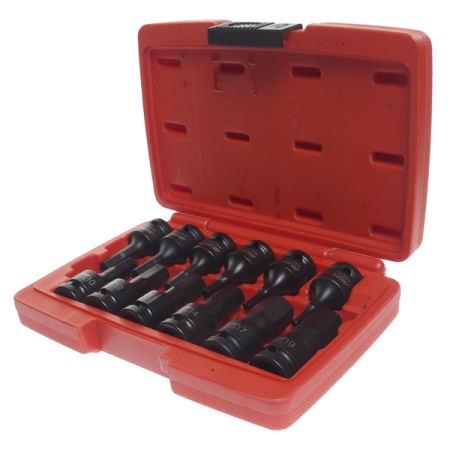 Набор бит-головок ударных 1/2" HEX H4-H19, L=60мм, 12 предметов, JTC-J412H