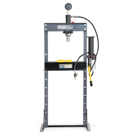 Пресс гидравлический с ручным и пневматическим приводом, 20 т, KRAFTWELL KRWPR20AL