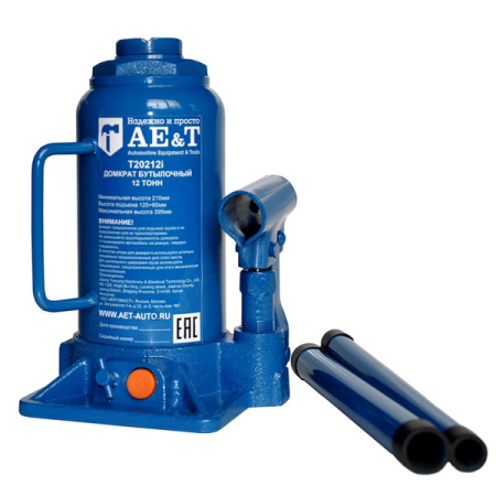Домкрат бутылочный гидравлический, 12 т, AE&T T20212i Домкрат бутылочный гидравлический, 12 т, AE&T T20212i