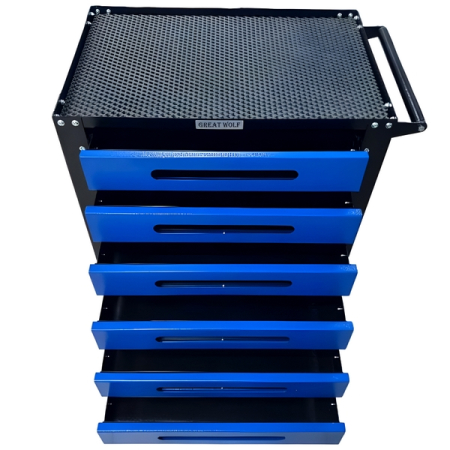 Инструментальная тележка, 6 ящиков, синяя, Great Wolf GWT-B6