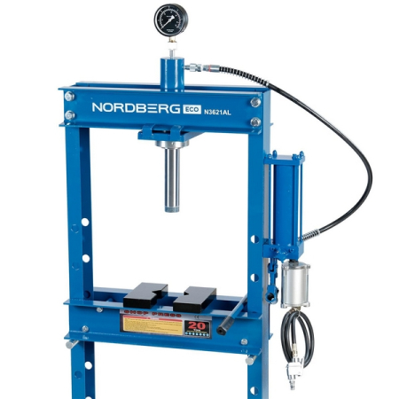 NORDBERG N3621AL Пресс гидравлический с ручным и пневматическим приводом, 20 т, разборная рама