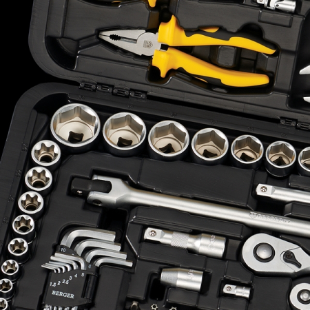Универсальный набор инструментов “ГАННОВЕР”, 163 предмета, BERGER BG163-121438