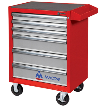 Тележка инструментальная серии «ОПТИМА», 6 полок, красная, МАСТАК 521-06581MR
