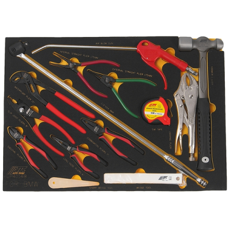 Набор слесарно-монтажных инструментов (BMW) в ложементе, 14 предметов, JTC-UP4014B