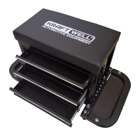 Сиденье механика на колесах c ящиками KraftWell KRWRS-T