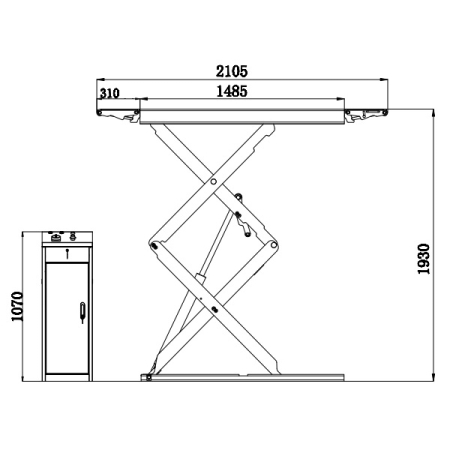 Подъемник ножничный электрогидравлический, 3,5 тонны, Red Line Premium R350SF (380V)