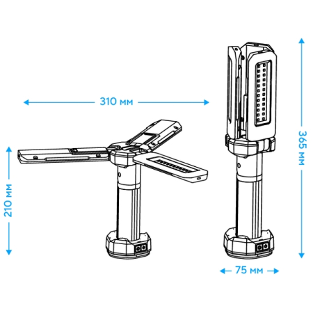 NORDBERG 1921 Фонарь светодиодный аккумуляторный складной 3,6В