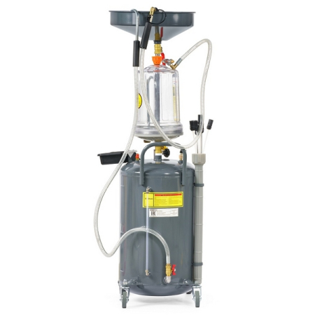 Установка для слива и откачки масла и антифриза, 80 л, с мерной емкостью, KraftWell KRW1839.80L