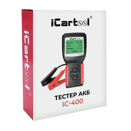 Тестер аккумуляторных батарей 12/24В iCartool IC-400 Тестер аккумуляторных батарей 12/24В iCartool IC-400
