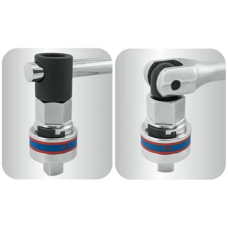 KING TONY 4844R Переходник 1/2">1/2", трещоточный, 72 зубца