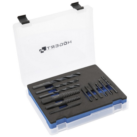 Набор экстракторов со сверлами М3-М24, 12 предметов, HOEGERT HT8G400