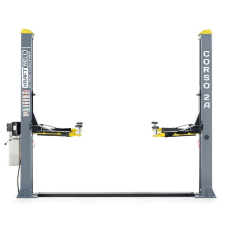 Подъемник автомобильный двухстоечный электрогидравлический, 4 т, KRAFTWELL KRW4DLM (380V)