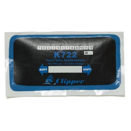 Пластырь кордовый радиальный 76х150 мм Clipper K722