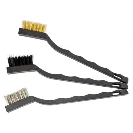 Набор малых зачистных щеток с пластмассовыми ручками, 3 шт, Matrix 74860