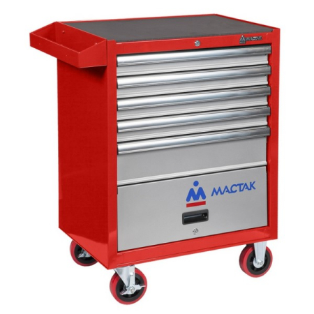 Набор инструментов "СТАНДАРТ" в красной тележке, 186 предметов МАСТАК 52-05186R01