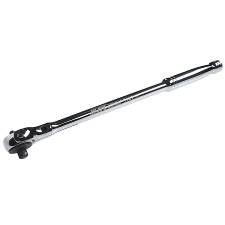 Ключ трещотка 1/4" 72 зуба 275 мм шарнирный, металлическая рукоятка JTC-5147
