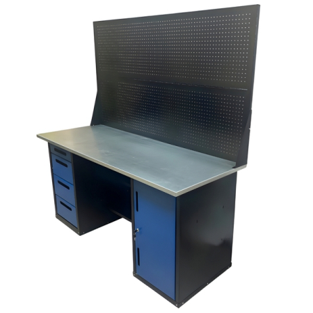 Верстак инструментальный двухтумбовый, двойной экран, Great Wolf GWT-V1800BL2