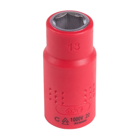 KING TONY 4335VE13M Головка торцевая диэлектрическая шестигранная 1/2”, 13 мм