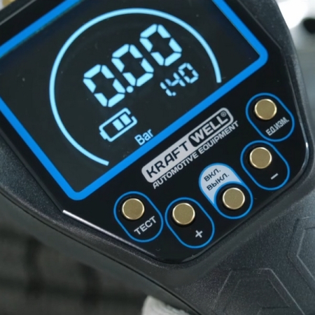 Пистолет для накачки шин, автоматический, с LCD дисплеем, KraftWell KRW-AIG1