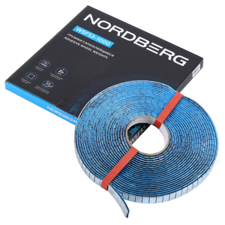 NORDBERG W5FS3-1000 Грузики самоклеящиеся (1000x5г) Fe квадратные, на бобине