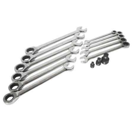 Набор ключей комбинированных трещоточных, 8-19 мм, 14 предметов, JTC-K6141