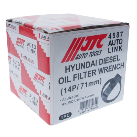 Съемник фильтров масляных 71мм 14-гранный (HYUNDAI, KIA) JTC-4587 Съемник фильтров масляных 71мм 14-гранный (HYUNDAI, KIA) JTC-4587