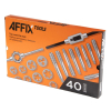 Набор метчиков и плашек SK-5 M3-M12, 40 предметов, AFFIX AF35100140C