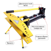 Трубогиб гидравлический со встроенным насосом 1/2"-2", 13 т, Car-Tool CT-13122T
